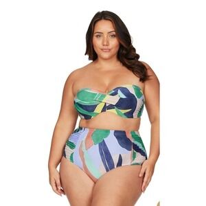 Artesands Women's L'Avana Botticelli Bandeau Beach Bikini Top Size 16 Multi NWT